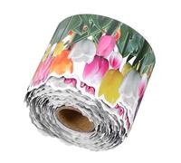 OSALADI Bordure Papier Autocollante Tulipe Décorative pour Tableau Stickers Muraux DIY Fleurs pour Salle de Classe et Fête