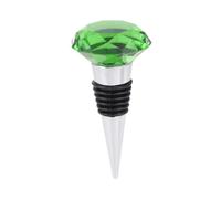 OSALADI Bouchon de Vin en Cristal Vert Joint en Silicone, Bouchon de Bouteille Métallique 40 Mm, Scellant Réutilisable pour Vin Rouge, Accessoire de Conservation pour Fêtes et Dîners