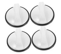 OSALADI Bouton de Minuterie pour Machine à Laver et Sèche-linge en Plastique Blanc 4pcs, Installation Facile, Compatible Lave-linge et Sèche-linge pour Usage Domestique