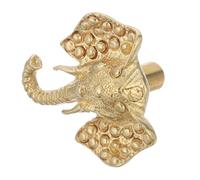 OSALADI Bouton Tiroir Éléphant Laiton Massif Poignée Décorative Tête Éléphant pour Meuble Armoire Commode Placard Poignée Meuble et Polyvalente pour Cuisine Chambre Salon