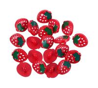 OSALADI Boutons Artisanaux Fraise 20 Pièces Rouges à Pois Blancs Décoratifs pour Manteau et Pull Bébé Coutures Solides Accessoires Créatifs pour Vêtements Garçon et Filles