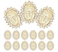 OSALADI Breloques Décoratives en Alliage Métallique pour Nail Art, 20 Pièces, Décorations pour Ongles DIY à Thème Religieux, Accessoires pour Manucure Femmes et Filles