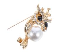 OSALADI Broche Chouette en Alliage Or pour Femme, Accessoire Décoratif et Résistant, pour Tenue Décontractée et Événements en Soirée
