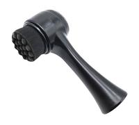 OSALADI Brosse Exfoliante Visage Double Face en Silicone Tête Blanche, Brosse à Visage Pratique Noire, Nettoyant Manuel Doux pour Soins Quotidiens à Domicile, Facile à Transporter