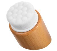 OSALADI Brosse Nettoyante Visage en Hêtre Naturel, Poils Doux Blancs, Exfoliant Visage Manuel pour Nettoyage Profond et Soin de Peau, Pratique pour Usage Quotidien et Voyage, Épurateur