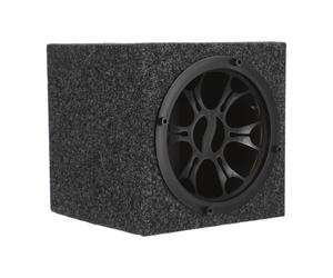 OSALADI Caisson de Basses pour Véhicule 6,5 Pouces en Bois et Feutre | Boîte Audio pour Camion, Compatibilité, Format Compact, Réduit la Résonance, Usage Stéréo Mobile