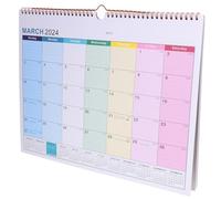 OSALADI Calendrier Mural Anglais Calendrier Suspendu Pratique pour Noter Objectifs et Rappels Design et Élégant pour Décoration Murale