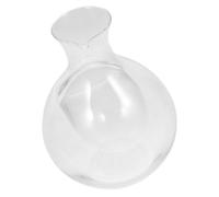 OSALADI Carafe à Vin en Verre Transparent Petite Taille Ronde, Distributeur de Vin Japonerie, Carafe à Whisky Domestique, Bouteille en Verre pour Aération et Service, Usage Quotidien