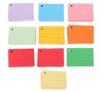 OSALADI Cartes Index Colorées Lignées Fiches Perforées pour Vocabulaire Anglais Cartes Mémoire Portables pour Étude Scolaire et Bureau
