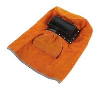 OSALADI Casque De Soudage en Cuir Jaune avec Lentille Auto-assombrissante Réglable, Protection Visage pour Poste à Souder Professionnel, Équipement Soudage Réglable, Usage Atelier,