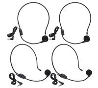 OSALADI Casque Filaire avec Micro à Condensateur Discret Noir, 4pcs, Design Minimaliste, Léger et Confortable pour Présentations et Chant, Son Haute Fidélité et Performance Mains