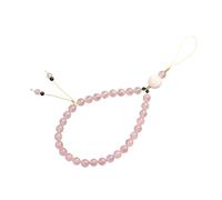 OSALADI Chaînette de Téléphone Portable Cristal Naturel Rose Lanière Légère et Pratique Anti-perte Élégante pour Poignet et Décoration Téléphone