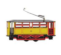 OSALADI Chariot à Remontoir en Fer-Blanc Vintage en Métal Compact Jaune Accessoire Photo Rétro à Remonter pour Collection Adulte et Décoration Intérieure