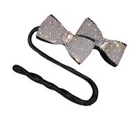 OSALADI Chignon Magique à Nœud Strass Blanc Accessoire Coiffure en Tissu Petit Format Outil Créateur de Chignons Torsadés pour Femme Fêtes et Voyages Pratique et Décorative