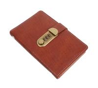 OSALADI Classeur d'Épargne A5 en PU Effet Crocodile Marron Foncé avec Cadenas à Code 100 Pochettes pour Défi d'Épargne Organiseur Budgétaire Sécurisé pour Gestion d'Argenté et Économies