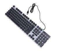 OSALADI Clavier Ordinateur USB Lumineux avec Touches Rondes Clavier Filaire pour Ordinateur Pratique