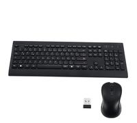 OSALADI Clavier Souris sans Fil Silencieux Azerty pour Ordinateur Portable Ensemble Bureau Ergonomique Noir sans Batterie USB Plug and Play Usage Professionnel Quotidien
