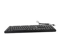 OSALADI Clavier USB Filaire de Bureau Pleine Taille Pavé Numérique, Clavier Compact et Électronique pour PC et Portable, Utilisation Bureautique et Gaming, Léger et Solide, Design Classique Noir