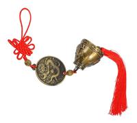 OSALADI Clochette Feng Shui Suspendue en Cuivre Breloque Nœud Chinois, Carillon à Vent pour Décoration de Porte et Ornement Festival du Printemps