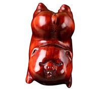 OSALADI Cochon Bois Pour Loisirs Créatifs Breloque Ornement à Suspendre Statuette Zodiaque Vintage Décoration De Bureau Porte-clés