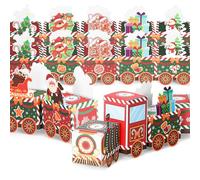 OSALADI Coffret Calendrier de L'Avent de Train 24 Boîtes à Bonbons Vides à Remplir Papier Cartonné Coloré pour Compte à Rebours de Noël Décoration Festive et Activité DIY Familiale