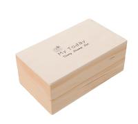 OSALADI Coffret Tampons en Bois et Caoutchouc 10 Pièces Mini Tampons pour Scrapbooking et Journaux Créatifs avec Boîte de Rangement Bois pour Agenda et Loisirs DIY