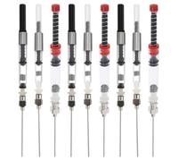 OSALADI Convertisseur d'Encre pour Stylo-Plume 9 Pièces Compatible Stylos 34 MM et 26 MM Acier Inoxydable et Plastique Système à Ressort Vide Recharge Facile pour Usage Bureau et