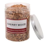 OSALADI Copeaux de Bois de Cerisier Naturels pour Fumage 125 G Morceaux Moyens pour Barbecue Cuisson en Extérieur Cocktails et Grillades Bois Fumé pour Viande Volaille et Poisson
