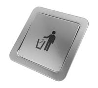 OSALADI Couvercle de Poubelle Encastrable Carré en Acier Inoxydable Ouverture 19-21 CM Couvercle à Clapet Pivotant pour Plan de Travail Cuisine Passe-Poubelle Intégré Entretien