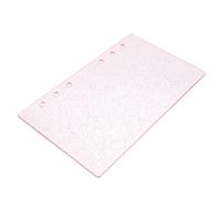 OSALADI Couverture de Classeur A6 en Acrylique Pailletée, 6 Trous, Rigide et Transparente, Protège Cahier à Feuilles Mobiles pour Agenda, Carnet et Journal Intime, Usage Bureau et