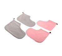 OSALADI Couvre-Pieds Isolants en Coton pour Enveloppement Pratique Spa, 2 Paires Élastique, Taille 11.4X7.9 Pouces, pour Soin des Pieds Secs la Cire à Domicile
