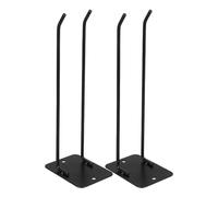 OSALADI Crochets de Rangement Mural en Métal pour Balais et Pelles, Lot de 2, Noir, Support Organisateur pour Garage et Intérieur, Double Rangée, pour Outils de Jardin et Bricolage