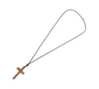 OSALADI Croix Décorative En Bois Naturel Unisexe Verte, Pendentif Auto Suspendu, Symbole De Foi Catholique, Décor Rétro Vintage Pour Rétroviseur De Voiture, Protection Spirituelle Automobile