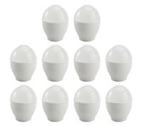 OSALADI Cuiseur Œuf Micro-ondes 10pcs Bol d'œufs Cuits à la Vapeur en Plastique PP Blanc Sécurisé pour Cuisine et Usage Domestique