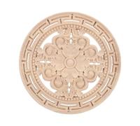 OSALADI Décorations Non Peintes Appliques Rondes Sculptées pour Meubles Portes Armoire et Projets DIY Ornements Rustiques