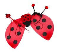 OSALADI Déguisement D'insecte à Points Rouges et Serrage-tête Antennes avec Ailes Pliables en Tissu Rouge Kit Complet Plusieurs styles pour Garçon et Filles pour Plusieurs styles