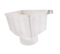 OSALADI Downspout - Adaptateur de gouttière - Baril d'eau de pluie - 10,63 x 5,91 x 7,48 pouces - Entonnoir d'eau de pluie en PVC pour raccord de gouttière et de tonneau de pluie