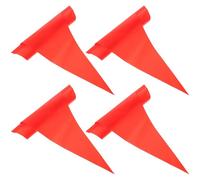 OSALADI Drapeaux de Vélo pour Garçon et Filles 4 Pièces Fanions de Sécurité Résistants à l'usure Triangles Réfléchissants en PVC, Compatibles Mât 6 MM pour Cyclisme Urbain