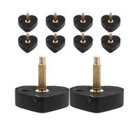 OSALADI Embouts de Talon de Cœur Noir Pvc Résistants à L'usure pour Chaussures à Talon Haut Femme Réparation Pratique 5 Paires 18x20mm