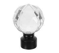 OSALADI Embouts de Tringle à Rideaux en Fer Noirs Tête Ronde Accessoires pour Tringles à Rideaux Finition Décorative pour Chambre et Salon Compatibles Lot Unique