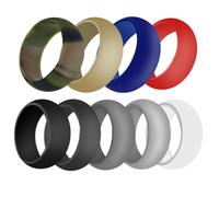 OSALADI Ensemble de 9 Anneaux en Silicone Rond pour Sport, Confortables et Sûrs Peau, Adaptés aux Femmes et Couples, Couleur Aléatoire, Cuisine Nettoyage