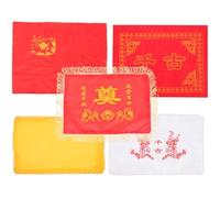 OSALADI Ensemble Housses Funéraires en Tissu pour Urne Funéraire 5 Pièces avec Pochette Housse de Cercueil et Tapis Décoratif Adapté pour Cérémonies et Cimetières Couleur Longue Fleurie