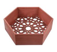 OSALADI Étagère Flottante Murale Hexagonale en Bois Résistant, Petite Étagère D'exposition Décorative pour Plantes D'intérieur, Salle de Bain et Salon, Support de Décoration Murale