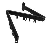 OSALADI Étendoir à Linge Mural Pliable en Alliage D’Aluminium Noir 18 Anneaux Fixation sans Perçage Séchoir Gain de Place pour Balcon Salle de Bain et Appartement Usage Intérieur et