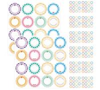 OSALADI Étiquettes Autocollantes Rondes en PVC Imperméables 20 Feuilles de 16 Pièces Inscriptibles et Multi-Usages pour Bocaux Bouteilles et Loisirs Créatifs Résistantes à L’Humidité