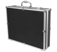 OSALADI Étui de Microphone avec Poignée Voyage en Alliage D'aluminium Portable avec Mousse Valise Noire Protection pour 4 Microphones sans Fil