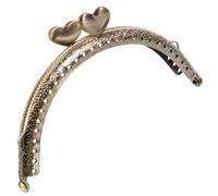 OSALADI Fermoir Cœur Vintage pour Sac à Main Poignée Cadre Métallique Durable Accessoire Diy Pochette Pratique et Élégant