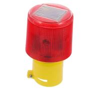 OSALADI Feu Solaire LED Rouge Stroboscopique Clignotant pour Chantier et Sécurité Lampe d'Avertissement à Installation Simple Rechargeable Automatique Distance 500M
