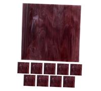 OSALADI Feuilles De Vitrail Violet Foncé 10 Pcs Kit De Carrelage En Verre Pour Vitraux Écran En Vitrail Artisanal Pour Décoration Murale D’église Plaques Minces Pour Loisirs Créatifs