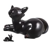 OSALADI Figurine de Renard en Résine Noire pour Thé, Changeant de Couleur Selon la Température, Décor Adorable pour Maison et Collection D'amateurs de Thé